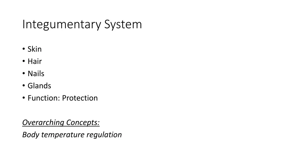 integumentary system