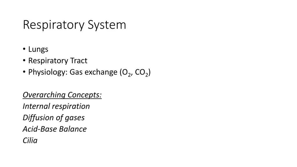 respiratory system