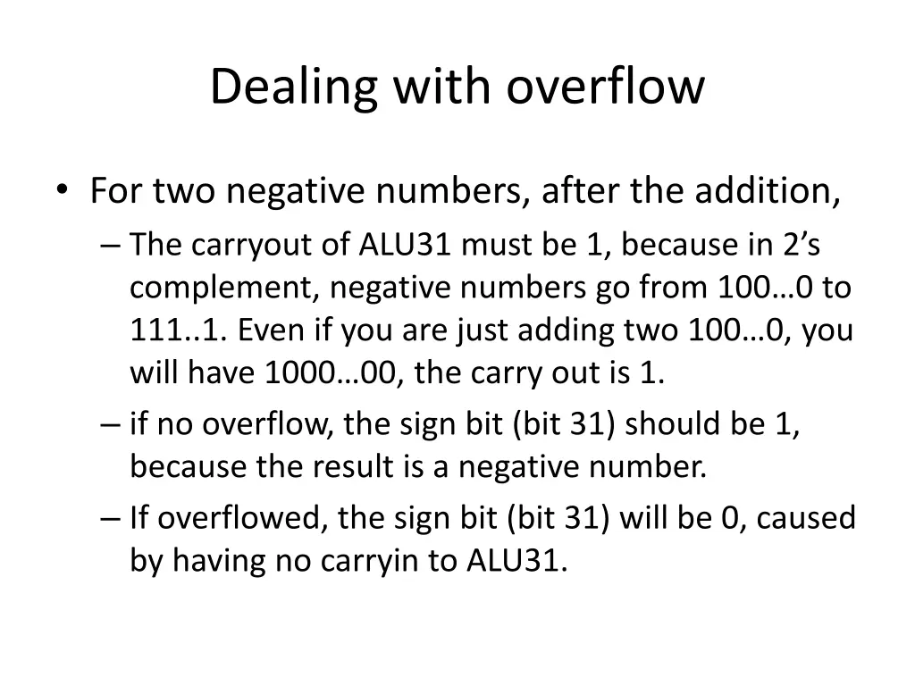 dealing with overflow 2