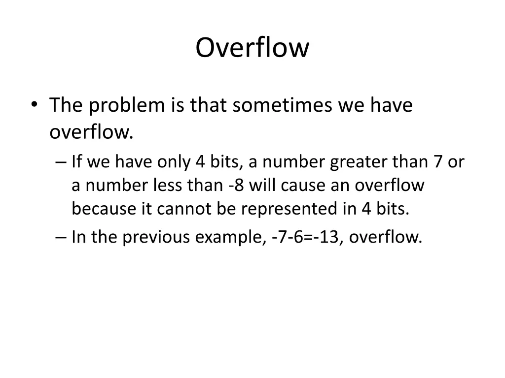 overflow