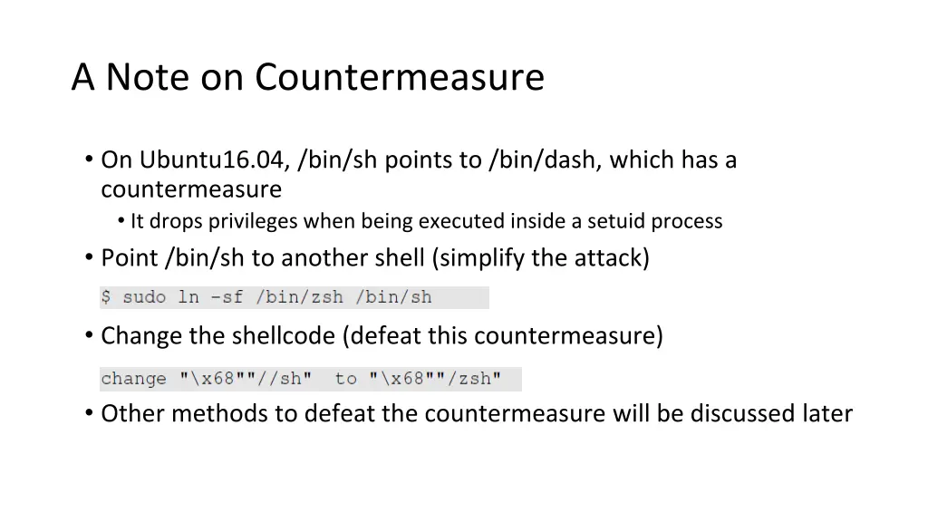 a note on countermeasure