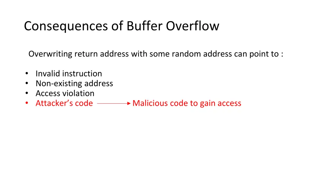 consequences of buffer overflow