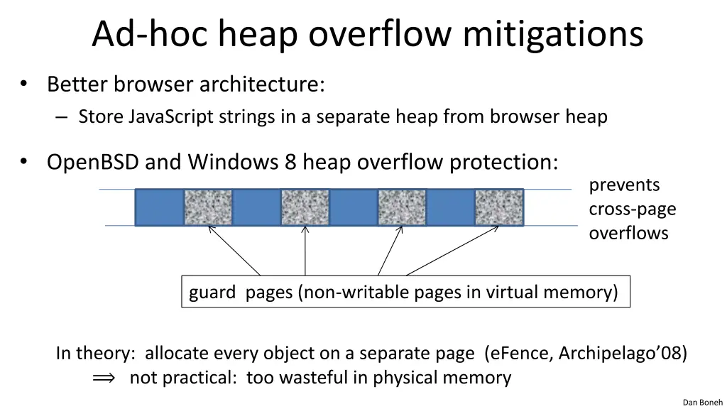 ad hoc heap overflow mitigations