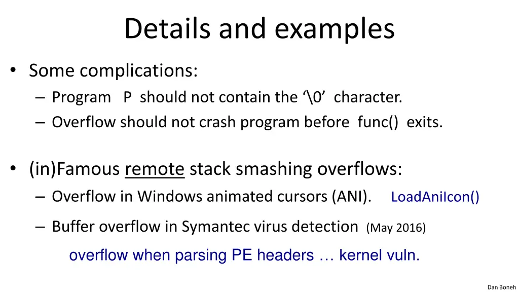 details and examples