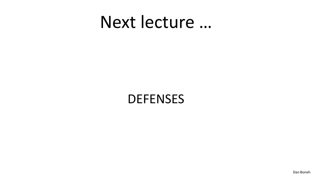 next lecture