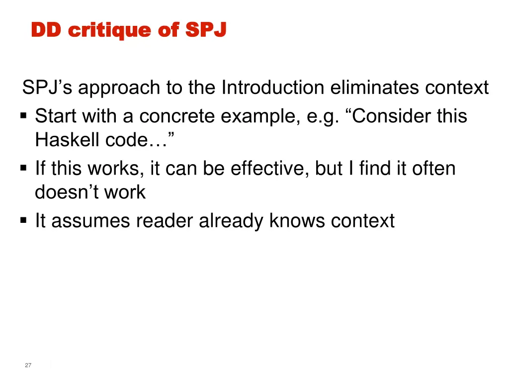 dd critique of spj dd critique of spj