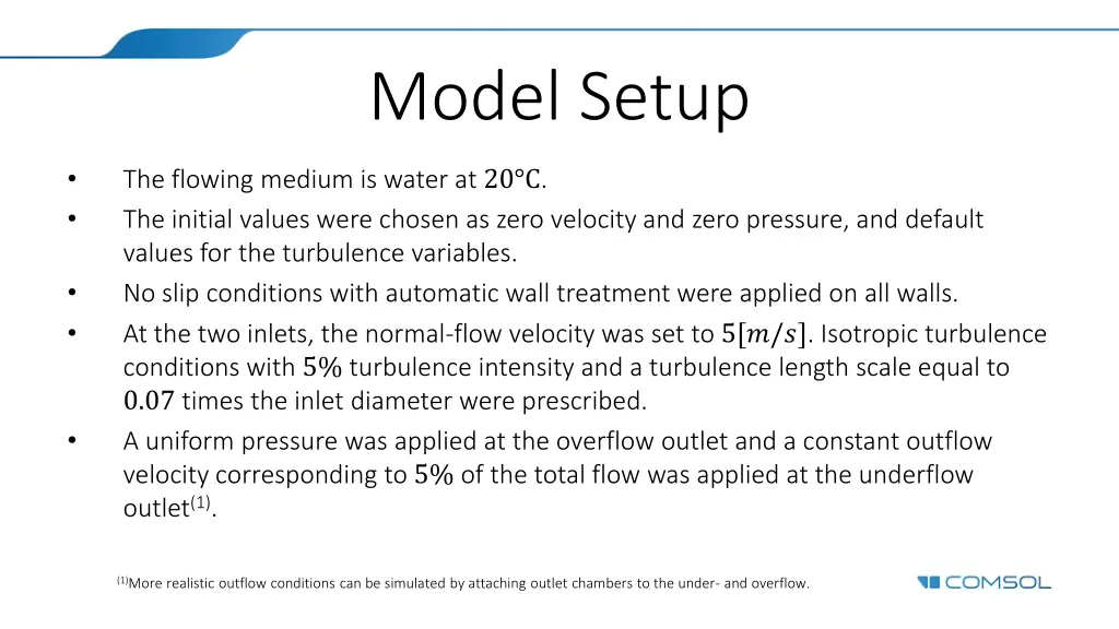 model setup