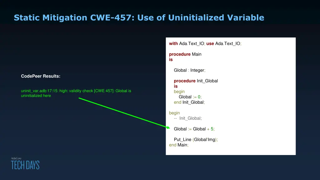 static mitigation cwe 457 use of uninitialized