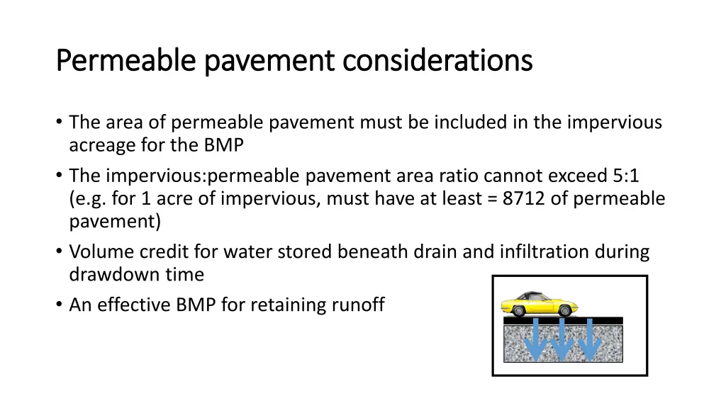 permeable pavement considerations permeable