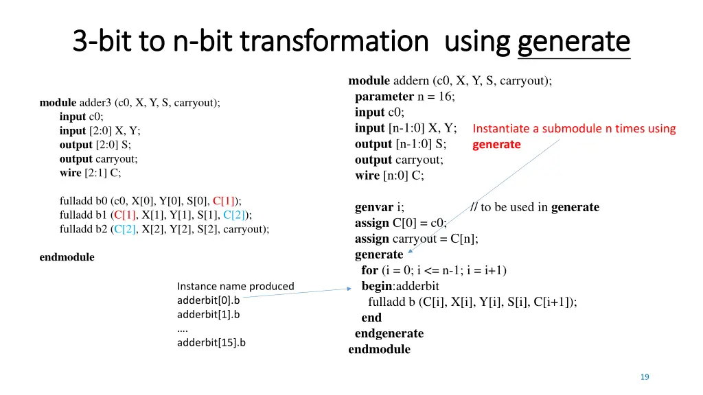 3 3 bit to n bit to n bit transformation using