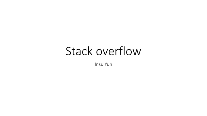 stack overflow