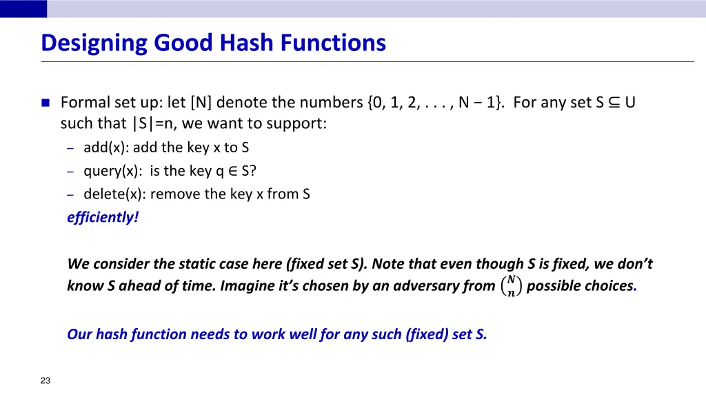 designing good hash functions