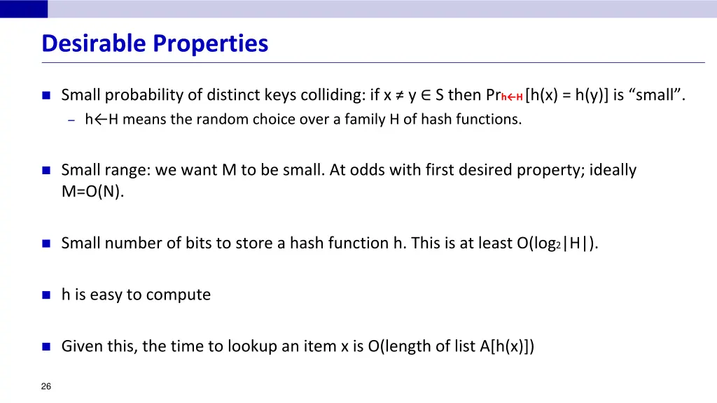 desirable properties