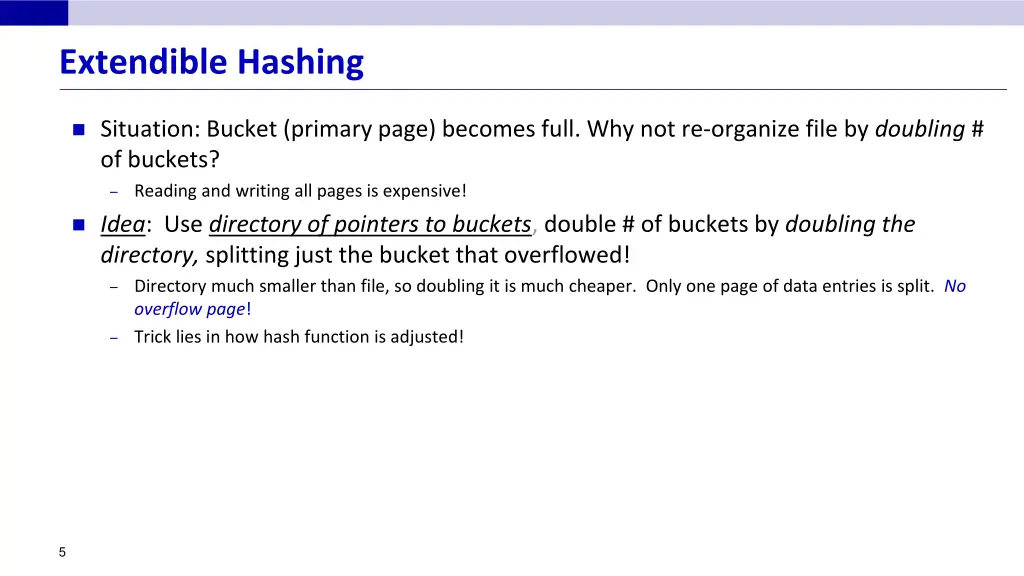 extendible hashing