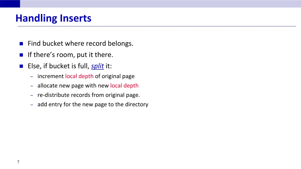 handling inserts