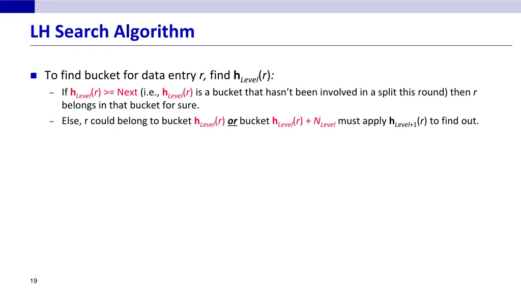 lh search algorithm