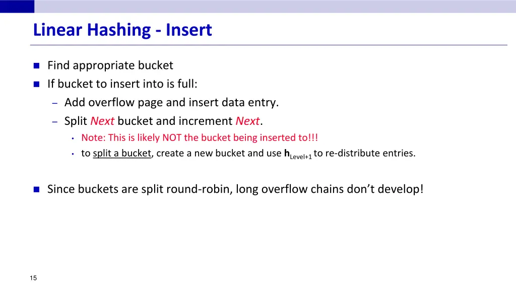 linear hashing insert