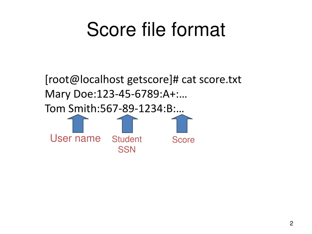 score file format