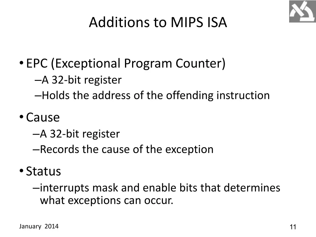 additions to mips isa