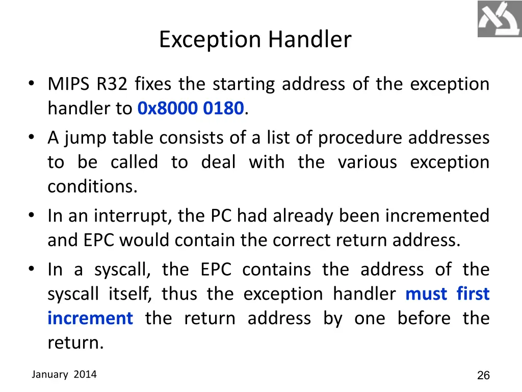 exception handler