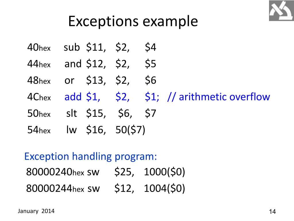 exceptions example