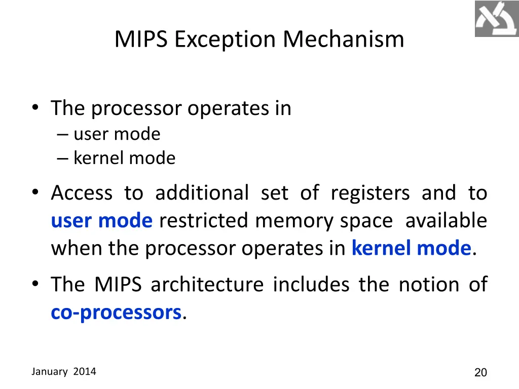 mips exception mechanism