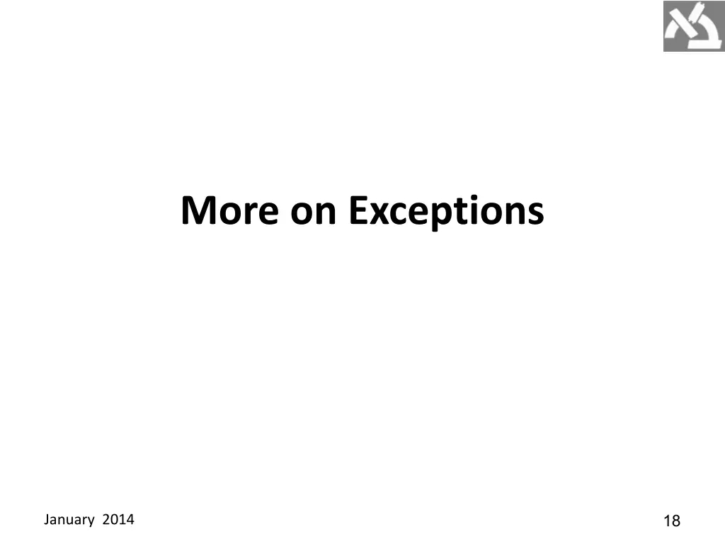 more on exceptions