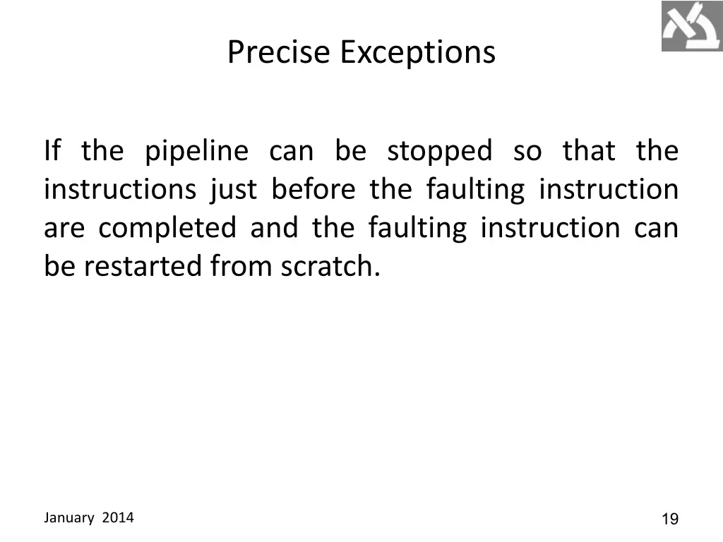 precise exceptions