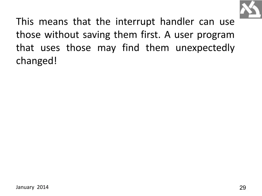 this means that the interrupt handler