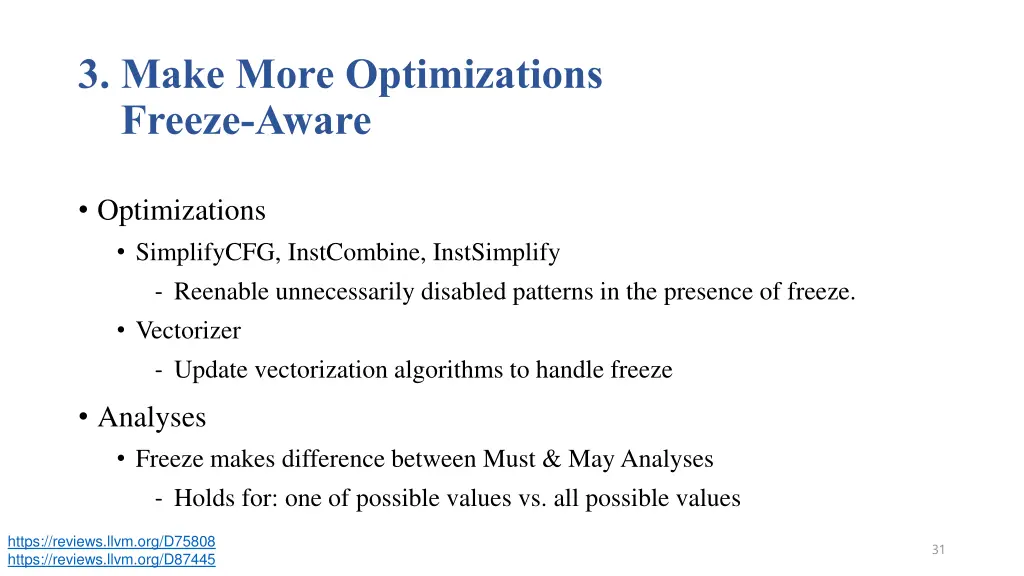 3 make more optimizations freeze aware