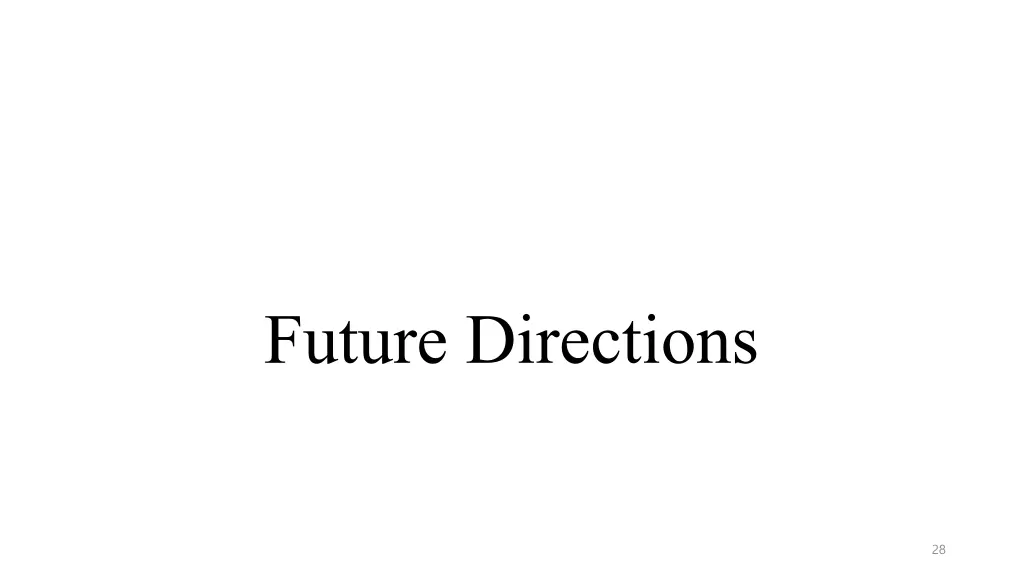 future directions