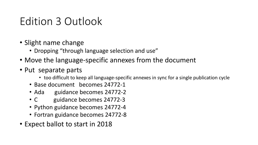 edition 3 outlook