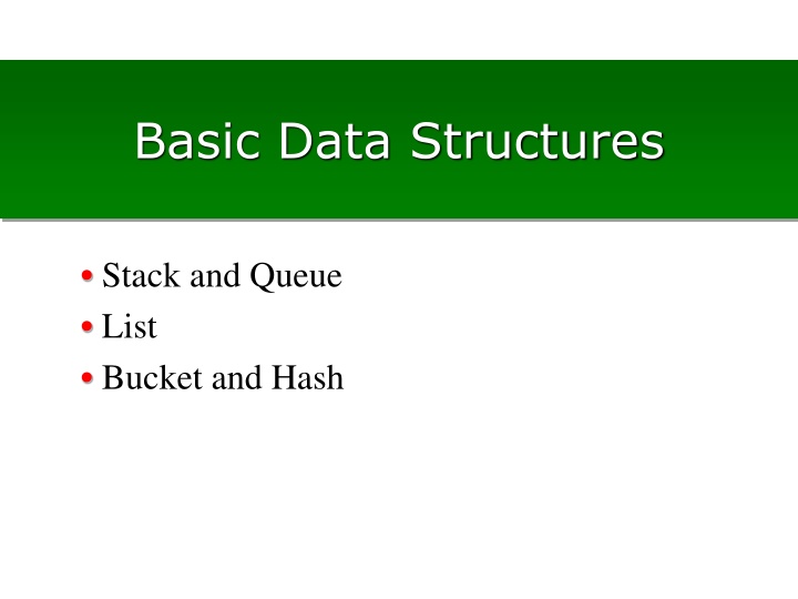 basic data structures