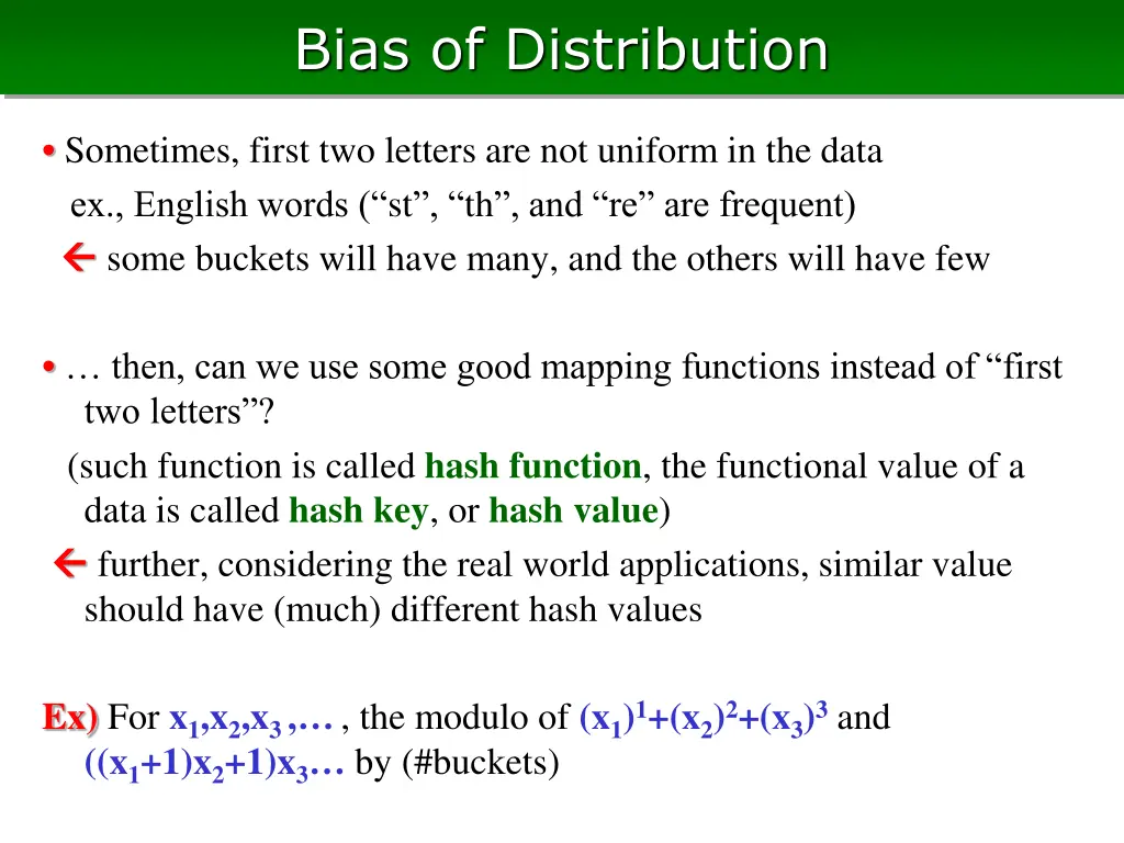 bias of distribution