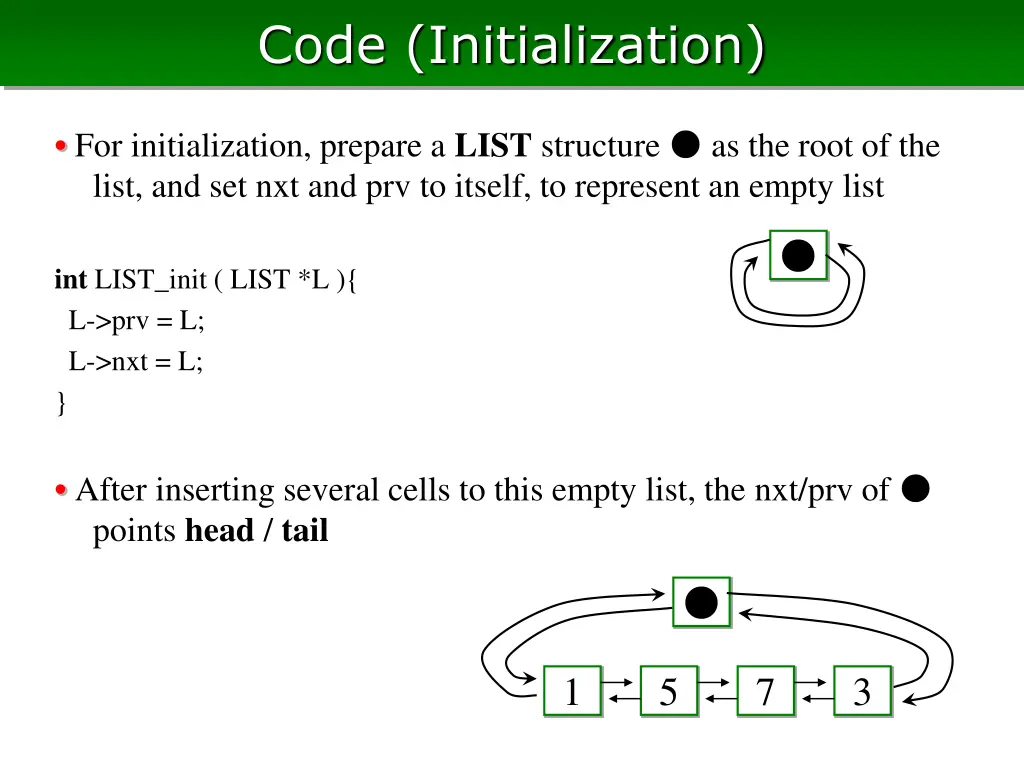 code initialization