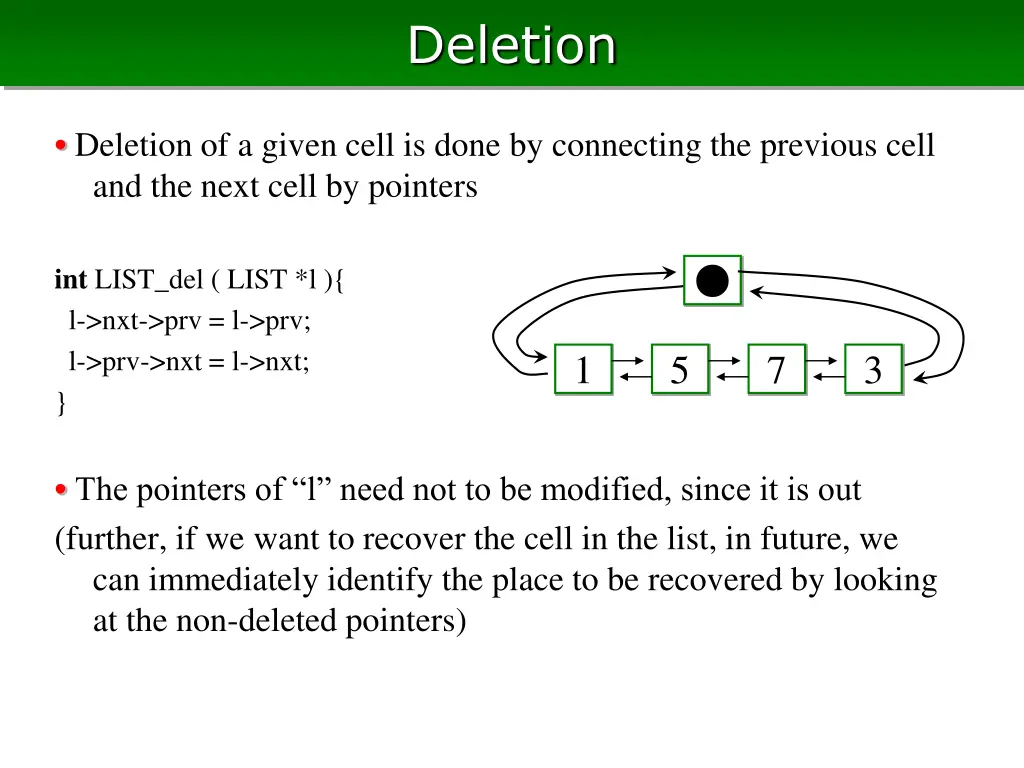 deletion