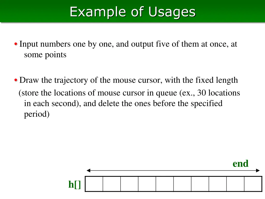 example of usages