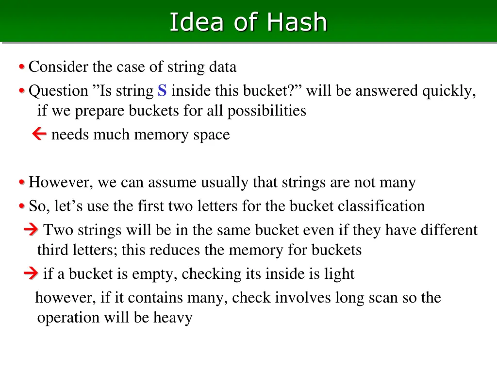 idea of hash