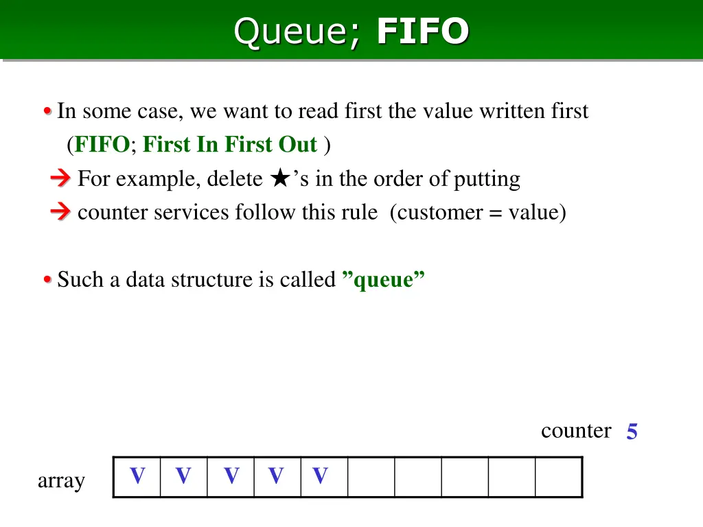 queue fifo