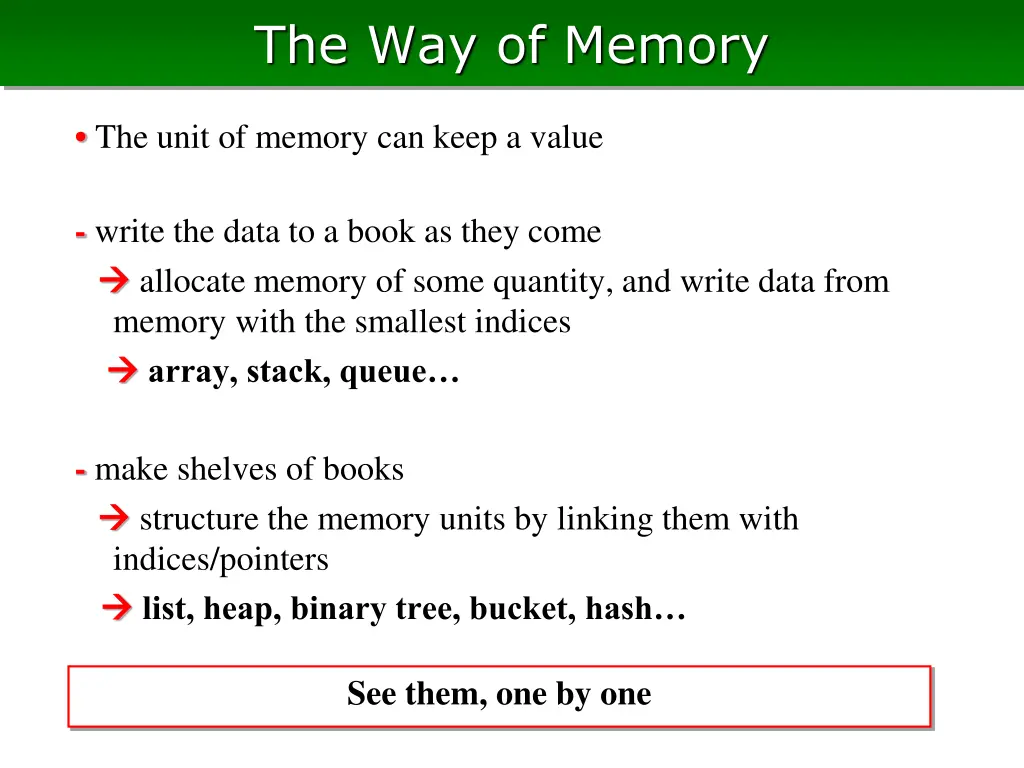 the way of memory