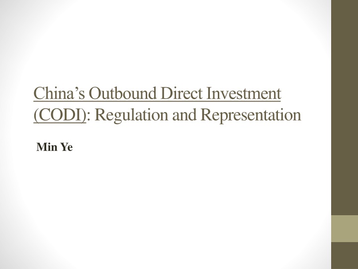 china s outbound direct investment codi