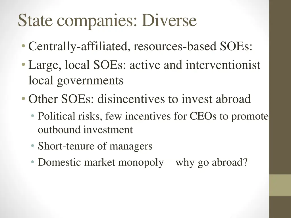 state companies diverse