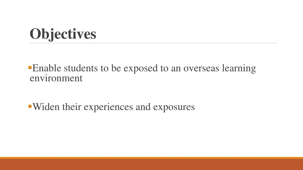 objectives