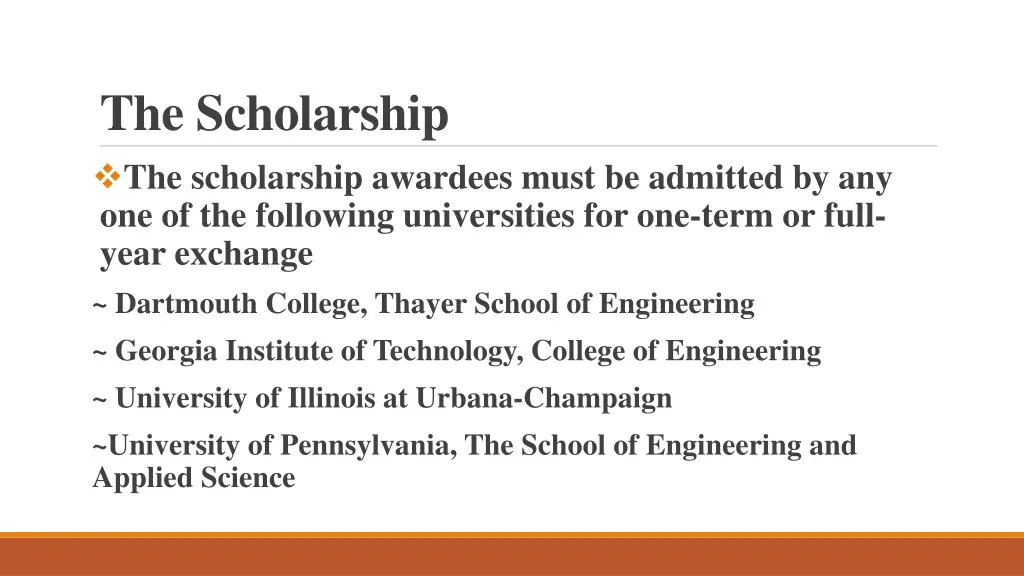 the scholarship the scholarship awardees must