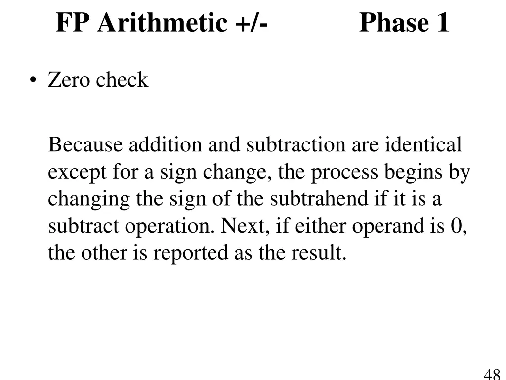 fp arithmetic 1