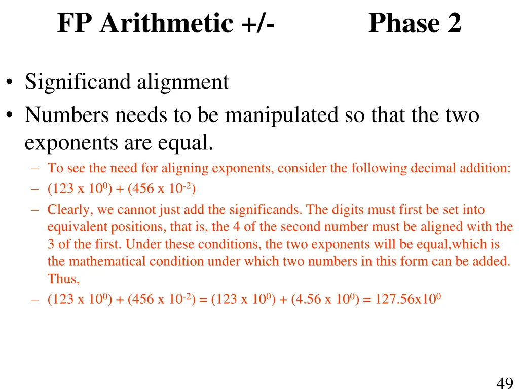 fp arithmetic 2