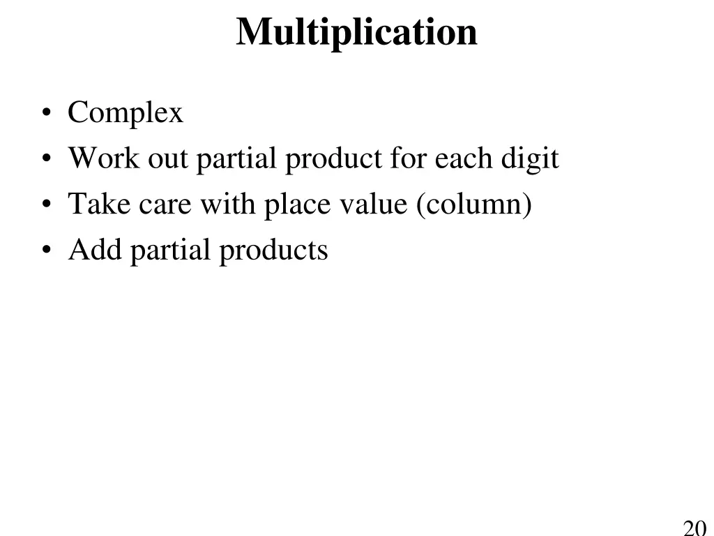 multiplication