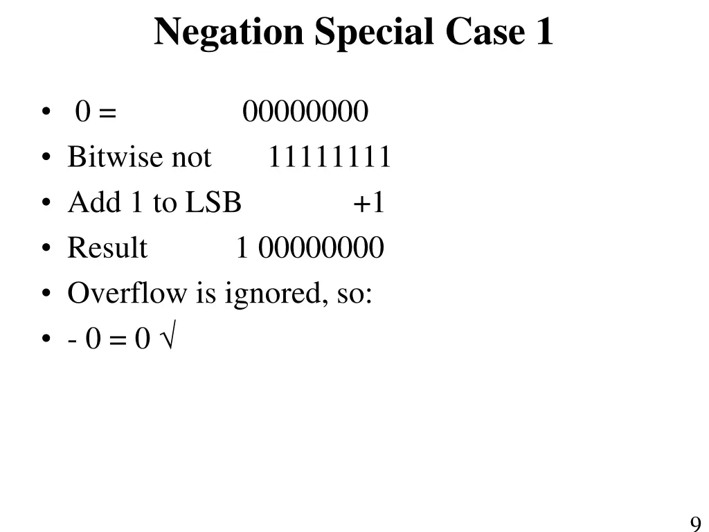 negation special case 1