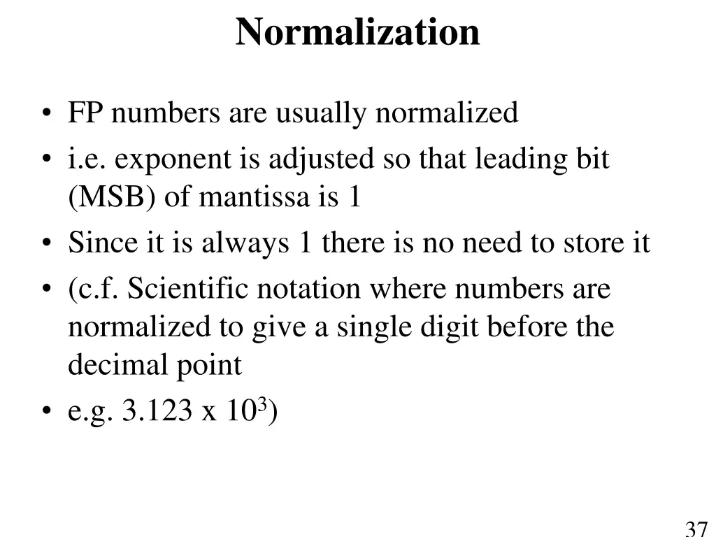 normalization