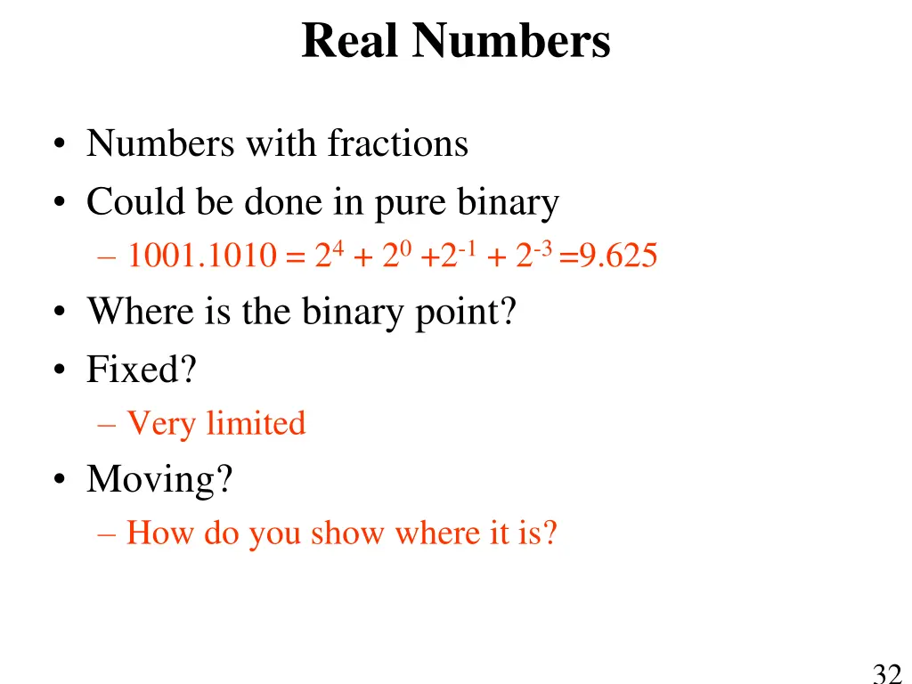 real numbers